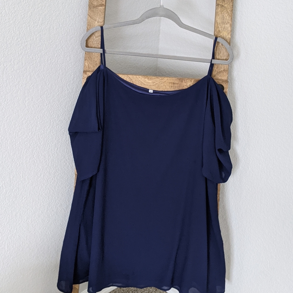 NEW Royal Blue Blouse Off the Shoulder